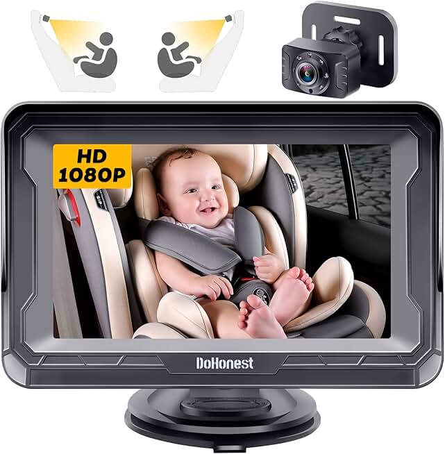 DoHonest Baby Car Camera HD 1080P - Rear-Facing Car Baby Monit...