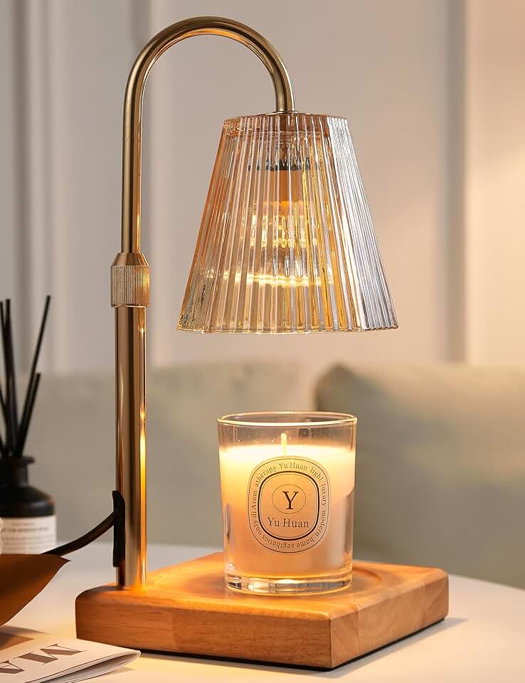 Candle Warmer Lamp with Timer, Dimmable Candle Warmer for Home...