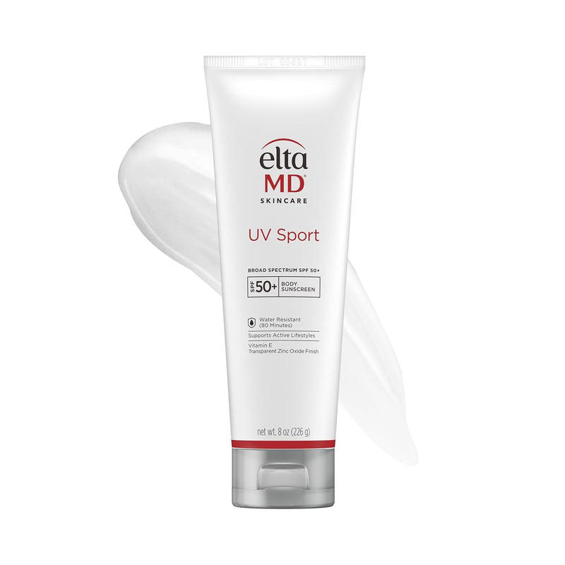 EltaMD UV Sport Sunscreen Lotion SPF 50 - Face and Body Sunscreen SPF 50, Water & Sweat Resistant, Zinc Oxide Formula for Active Lifestyles
