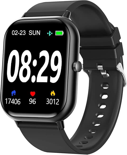 Smart Watch for Men Women SmartWatch 1.83" for iPhone Samsung Android Phone Compatible, Fitness Tracker Watch with Pedom