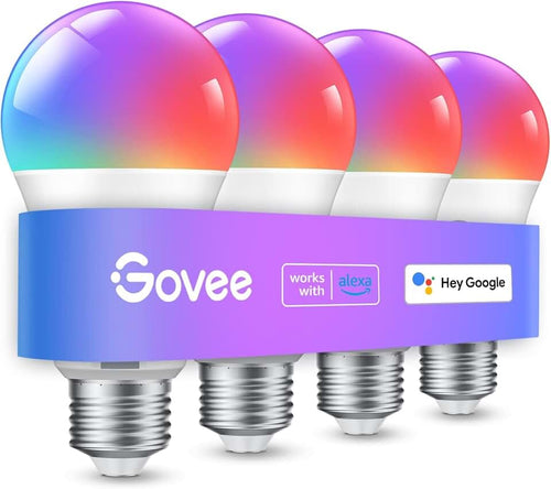 Govee Smart Light Bulbs, Color Changing Light Bulb, Work with Alexa and Google Assistant, 16 Million Colors RGBWW, WiFi