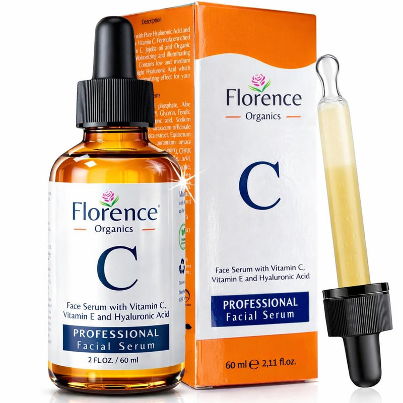 Vitamin C Serum For Face β Anti Aging Face Serum with Vitamin C, Hyaluronic Acid, Vitamin E. Brightening Formula. Improve Appearance of Dark Spots, Tone, Fine Lines & Wrinkles, Glowing Skin 2 Fl Oz