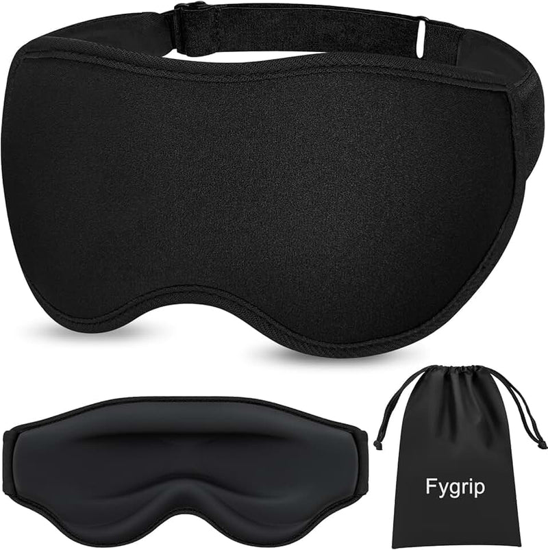 FYGRIP Fygrip 3D Eye Mask Sleep Mask for Men & Women, 100% Pressure-Free & Light Block-Out Eye Mask for Sleep with Easy