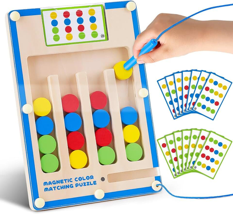 Kids Montessori Magnetic Wooden Toys: 3 4 5 6 7 Year Old Birthday Gift for Boys Girls Age 4-7 Preschool Educational Lear