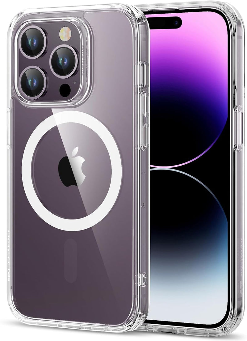 ESR for iPhone 14 Pro Max Case, Compatible with MagSafe, Shockproof Military-Grade Protection, Scratch-Resistant Back, Magnetic Phone Case for iPhone 14 Pro Max, Classic Hybrid Case, Clear
