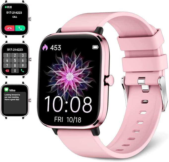 Smartwatch for Women - Call, Fitness Tracker, Heart Rate & Sleep Monitor, 1.69" Touch Screen, Waterproof - For Android &