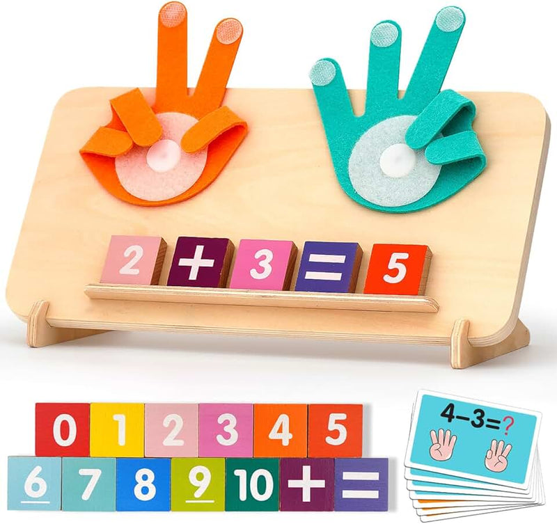 MOTREE Preschool Learning Toys for Toddlers 2-4, Educational Math Manipulatives Number Counting Blocks for Kids, Montess
