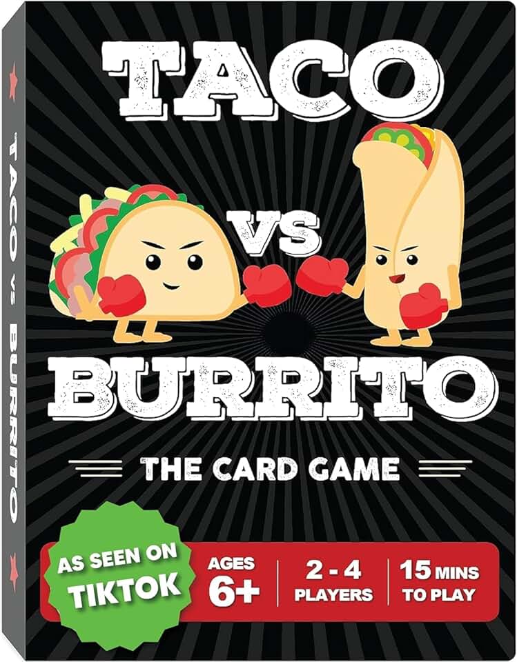 Taco vs Burrito - The Wildly Popular Surprisingly Strategic Card Game Created by a 7 Year Old - 5 Ways to Play - a Famil