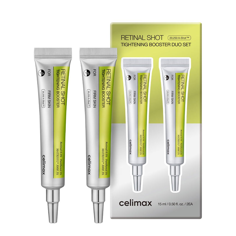 celimax The Vita A Retinal Shot Tightening Booster (Duo Set 15mlx2) | 0.1% Retinal, 3% Matryxyl, High-Strength Retinoid for Anti-Aging, Pore Minimizer, Wrinkles & Fine Lines, Firmer Skin, Mothers Day