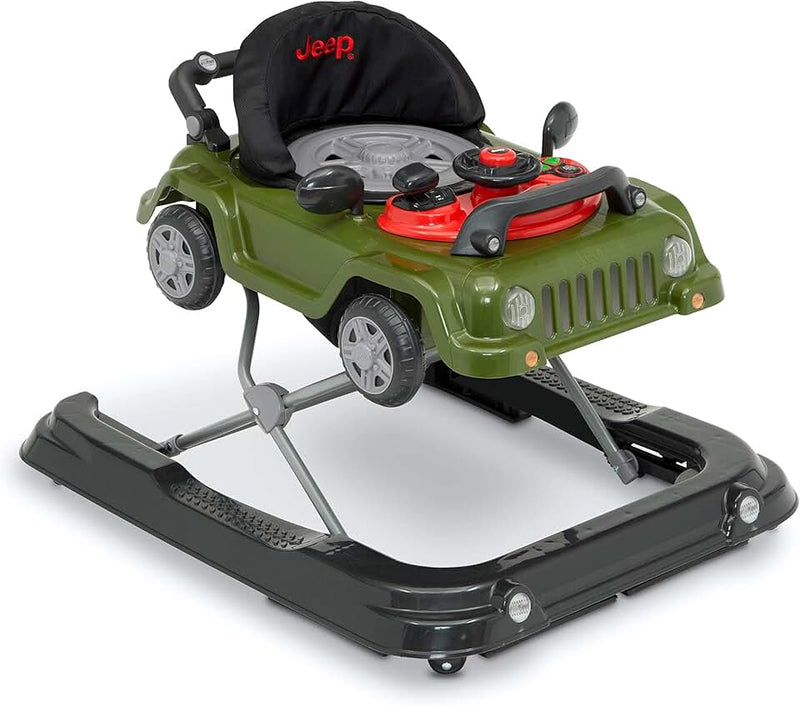 Jeep Classic Wrangler 3-in-1 Grow With Me Activity Walker - Features Music, Lights, Removable Play Tray, Push Walker Mod