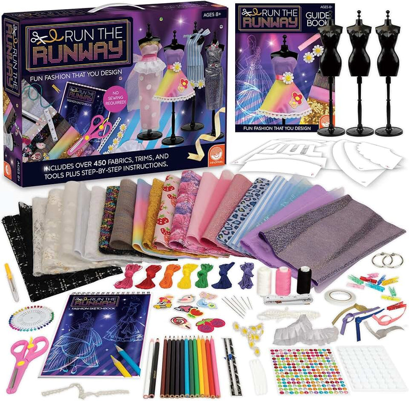MindWare Fashion Designer Kits Ages 8+ - Run The Runway DIY Craft Kit for Girls - Creative Learning Activity for Kids -