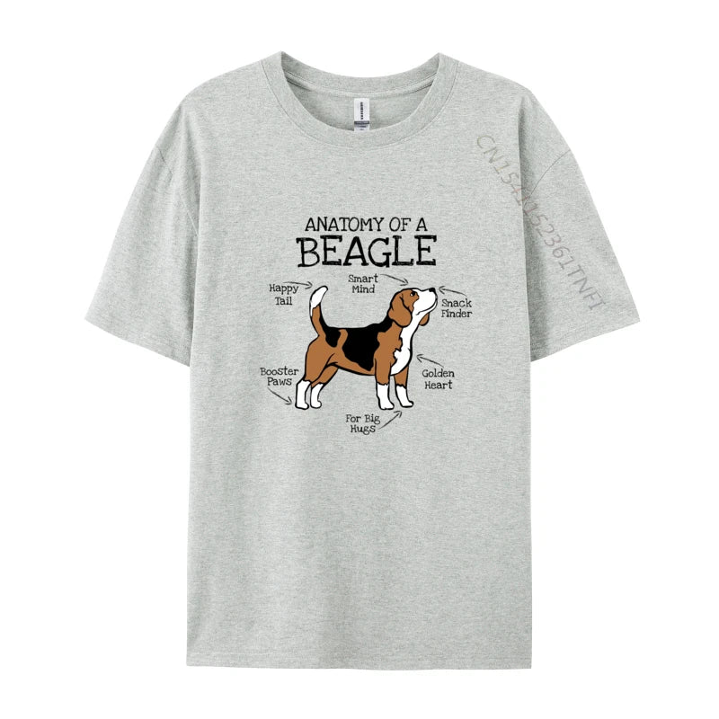Anatomy Of A Beagle T-Shirt Cute Style T-shirt Tees New Arrival Fashionable Cotton Men T Shirt Mens Clothing 2024