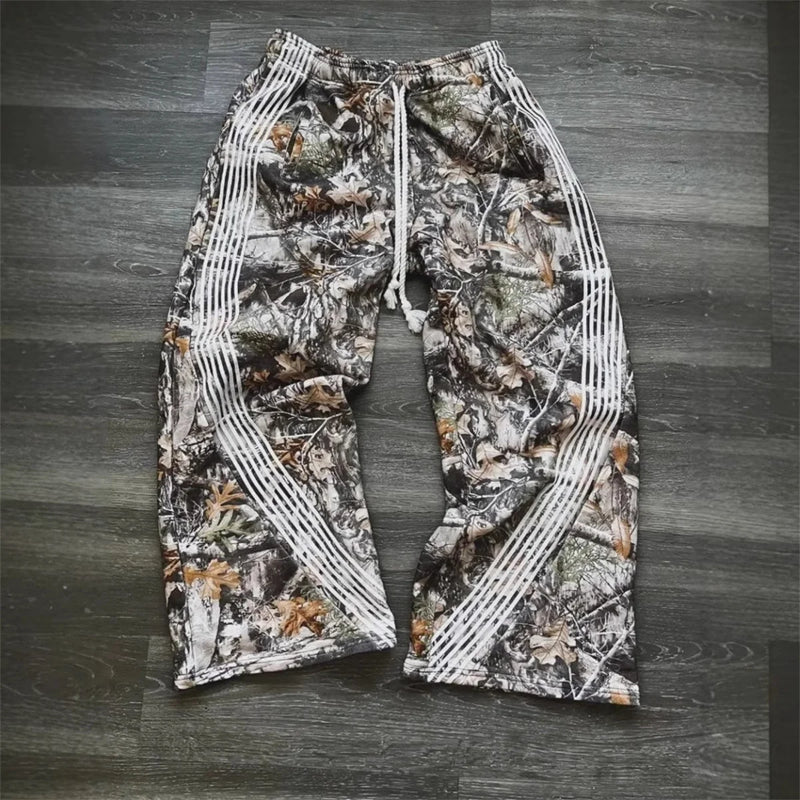 Camouflage Casual Pants Y2k Embroidered Camo Functional Tactical Functional Men's Women's Premium Jogging Drawstring Swe