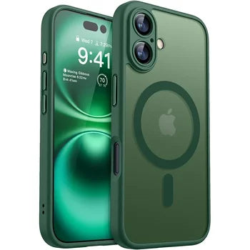 Magnetic Matte Translucent Armor Shockproof Case For iPhone 17 16 15 14 13 12 11 Pro Max Plus For Magsafe Wireless Charg