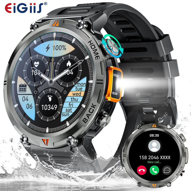 EIGIIS KE3 2025 New Bluetooth Call smartwatch for men Full Touch Screen With Health Monitor heart ra