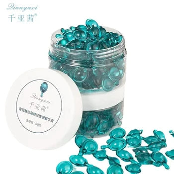 50PCS Blue Copper Peptide Capsule Face Serum Firms Tightens Night Moisturizing Plumping and Radiant Skin Care Rejuvenati