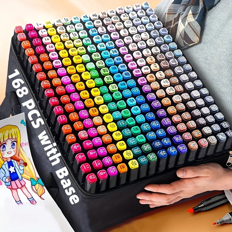 40/60/80/132/180/274 Colors Alcohol Drawing Markers Dual Tip Permanent Art Sketch Markers for Illustration School Suppli