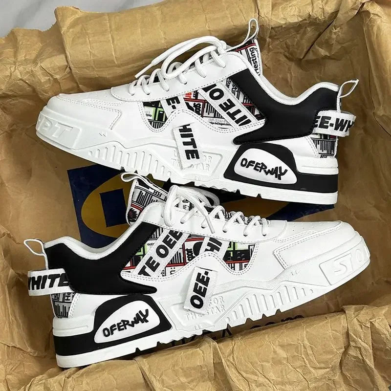 Casual Fashion Leather Sneakers New Skateboard Mens Shoes Outdoor Running Sports shoes Hiking Tennis Platform Luxury foo