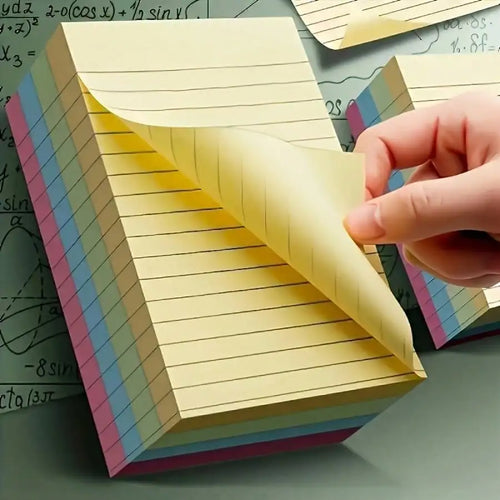 80pcs, Colorful Horizontal Line Sticky Notes, Portable, Convenient, And Easy To Use For Students And Office Workers