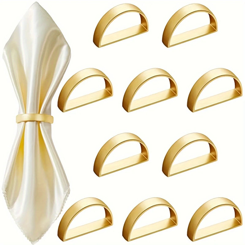 10/15 Count Stainless Steel Napkin Rings Elegant Modern Metal Table Decor Durable Napkin Buckles for Kitchen Dinners, We