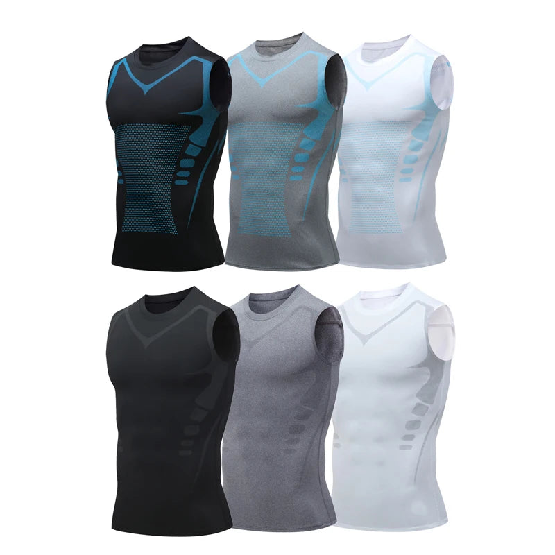 Mans Compression Tank Top Men Gym Shirt Sleeveless Quick Dry Sportswear Male Fitness Bodybuilding Vest Workout Muscle To