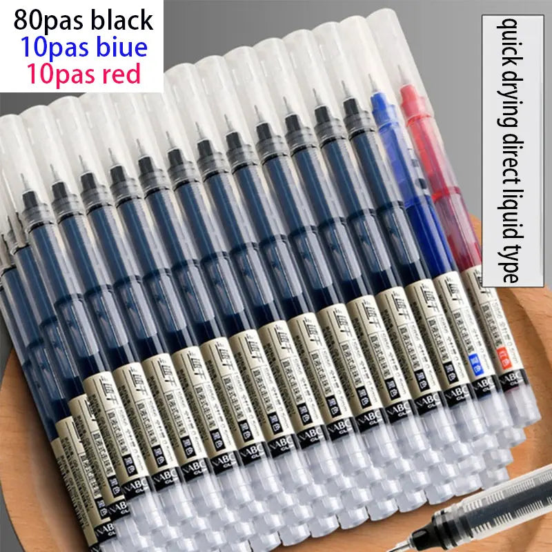 Ballpoint Pens Set: 24/40/80 Black + 3/5/10 Blue/Red | Smooth Writing for University, Office & School | Quick-Drying Ink