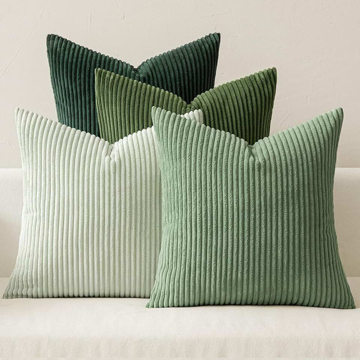 MIULEE Boho Farmhouse Sage Green Throw Pillow Covers 18x18 Inc...