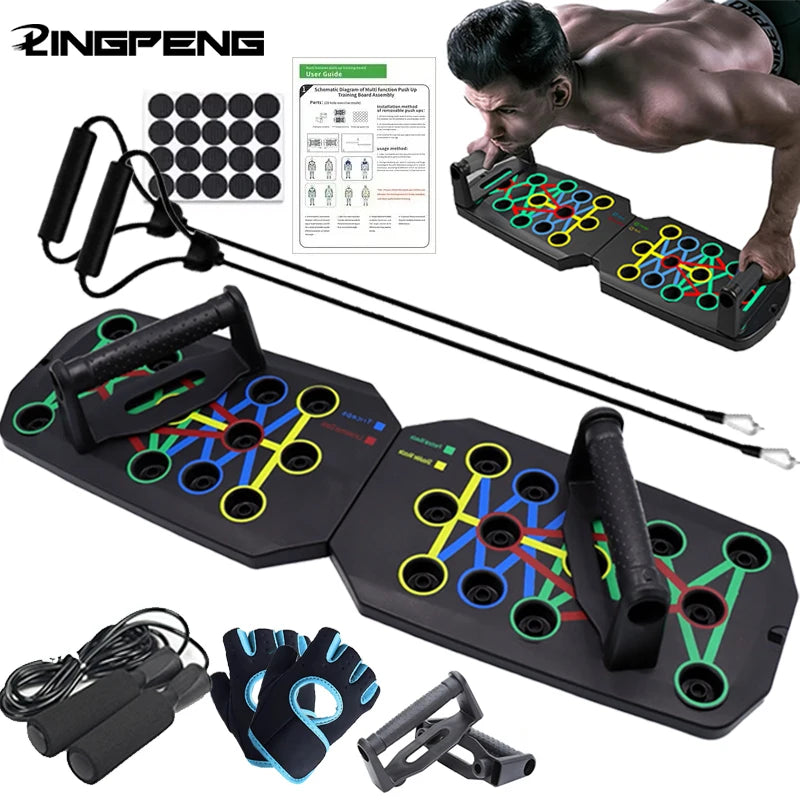 Push-up Board Set Portable Multifunctional Push-up Bar Foldabl...