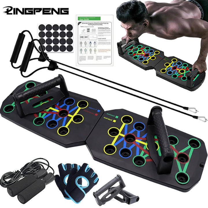 Push-up Board Set Portable Multifunctional Push-up Bar Foldabl...