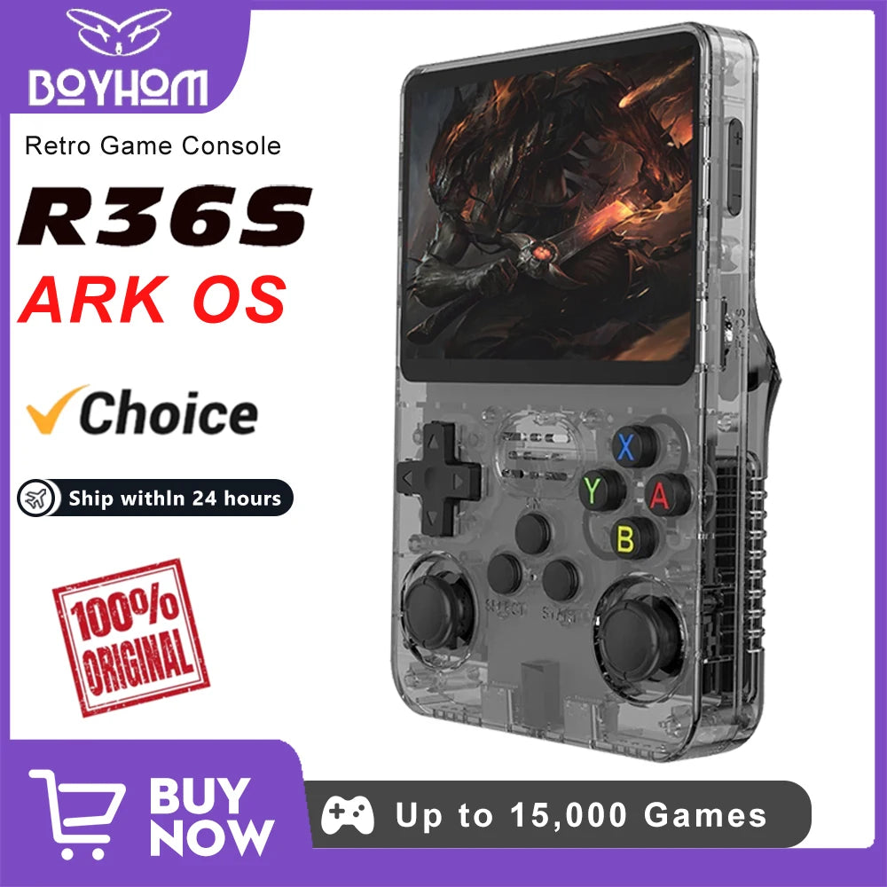 BOYHOM 256G 128G R36S Retro Handheld Game Console Linux System...