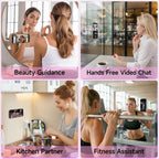 Yojaro 4Pack Silicone Suction Phone Case Mount, Silicon Adhesive Smartphones Stand Sticky, Hands-Free Phone Accessories Holder for Selfies and Videos (Black & White & Translucent & Light Pink)