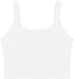 REORIA Women’s Sexy Square Neck Double Lined Seamless Sleeveless Cropped Tank Yoga Crop Basic Tops