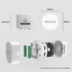 TRZLIFE USB Rechargeable Mini Desk Crumb Vacuum, Portable Cordless Desktop Cleaner for Keyboard, Desktop, Countertop, Drawer, Ideal Office Accessory, White