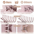 TOCESS Big Hair Claw Clips for Women - Neutral Large Claw Clip for Thin Thick Curly Hair 90'S Strong Hold 4.33 Inch Nonslip Matte Jumbo Hair Clips (8 Pcs)
