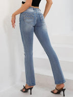 PEIHOT Bootcut Jeans for Women Mid Rise Straight Leg Stretchy Bootcut Denim Pants Cowgirl Western Outfit Trendy 2026