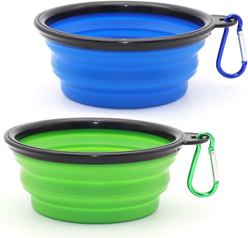 Dog Bowl Pet Collapsible Bowls, 2 Pack for Cats Dogs, Portable Pet Feeding Watering Dish for Walking Parking Traveling w