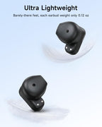 acer Wireless Earbuds, Bluetooth 6.0 Headphones with 35H Playtime, 0.12oz Ultra-Light Ear Buds, 13mm Driver for Powerful Bass, Clear Calls Mic, Water&Dust Resistant Earphones for Office/Commute