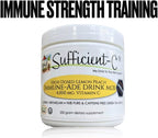 Sufficient-C High-Dosed 4000 mg. Vitamin C Lemon Peach Immune-Ade Drink Mix 250 gram Size - Refreshing with Generously Dosed L-lysine, Bromelain & 96% Pure, Caffeine-Free Green Tea Extract