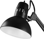 Globe Electric 56963 31.5" Multi-Joint Desk Lamp with Metal Clamp, Black, On/Off Rotary Switch on Shade, Partially Adjustable Swing Arm, Home Essentials, Reading Light, Office Décor