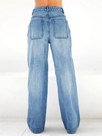 EMMIOL Women's 2026 Wide Leg Jeans Distress Mid Waist Denim Pants Vintage Y2K Trousers