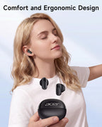 acer Wireless Earbuds, Bluetooth 6.0 Headphones with 35H Playtime, 0.12oz Ultra-Light Ear Buds, 13mm Driver for Powerful Bass, Clear Calls Mic, Water&Dust Resistant Earphones for Office/Commute