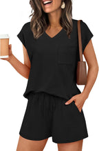 RUMIA Lounge Sets for Women 2 Piece Cap Sleeve Pajamas Short Sets with Pockets (S-3XL)