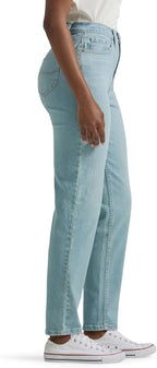 Lee Women's Legendary Mom Jean in One Tone, High Rise, Straight Leg, Size S