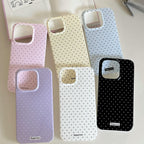 inewateri Compatible with iPhone 13/iPhone 14 Case with Cute Fashion Polka Dot Aesthetics Design Simple Case for Soft TPU Slim Protection Case for iPhone 13/14-White