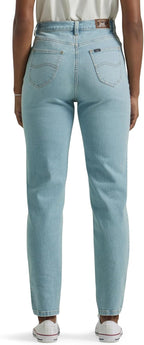 Lee Women's Legendary Mom Jean in One Tone, High Rise, Straight Leg, Size S