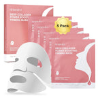 Deep Collagen Face Mask Overnight, Bio- Collagen Mask Real Deep Mask, Hydrating Hydrogel Masks with Low Molecular Collagen for Firming, Elasticity, Pore Minimizing 40g x 5ea Mothers Day Gifts