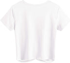 JINKESI Women's Summer Causal Short Sleeve Blouse Round Neck Crop Tops Twist Front Tee T-Shirt