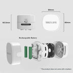 TRZLIFE USB Rechargeable Mini Desk Crumb Vacuum, Portable Cordless Desktop Cleaner for Keyboard, Desktop, Countertop, Drawer, Ideal Office Accessory, White