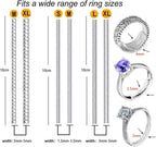 Ring Sizers for Loose Rings, Eiito Ring Size Adjuster Spacers or Tightener, Invisible Guards, 6 Sizes Fitter, Resizer Fit Almost Any Rings, Reduces Size by 0.5-1.5