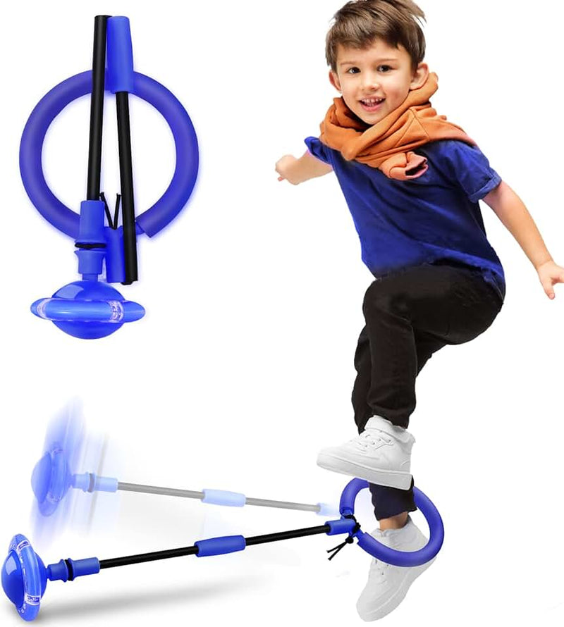 Hewog Skip Ball, Portable Foldable Colorful Flash Wheel Swing Ball, Kids Toys for Girls & Boys, Sports Fitness Toys for